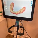 A second view of the 3D dental imaging software used for orthodontic or restorative planning.