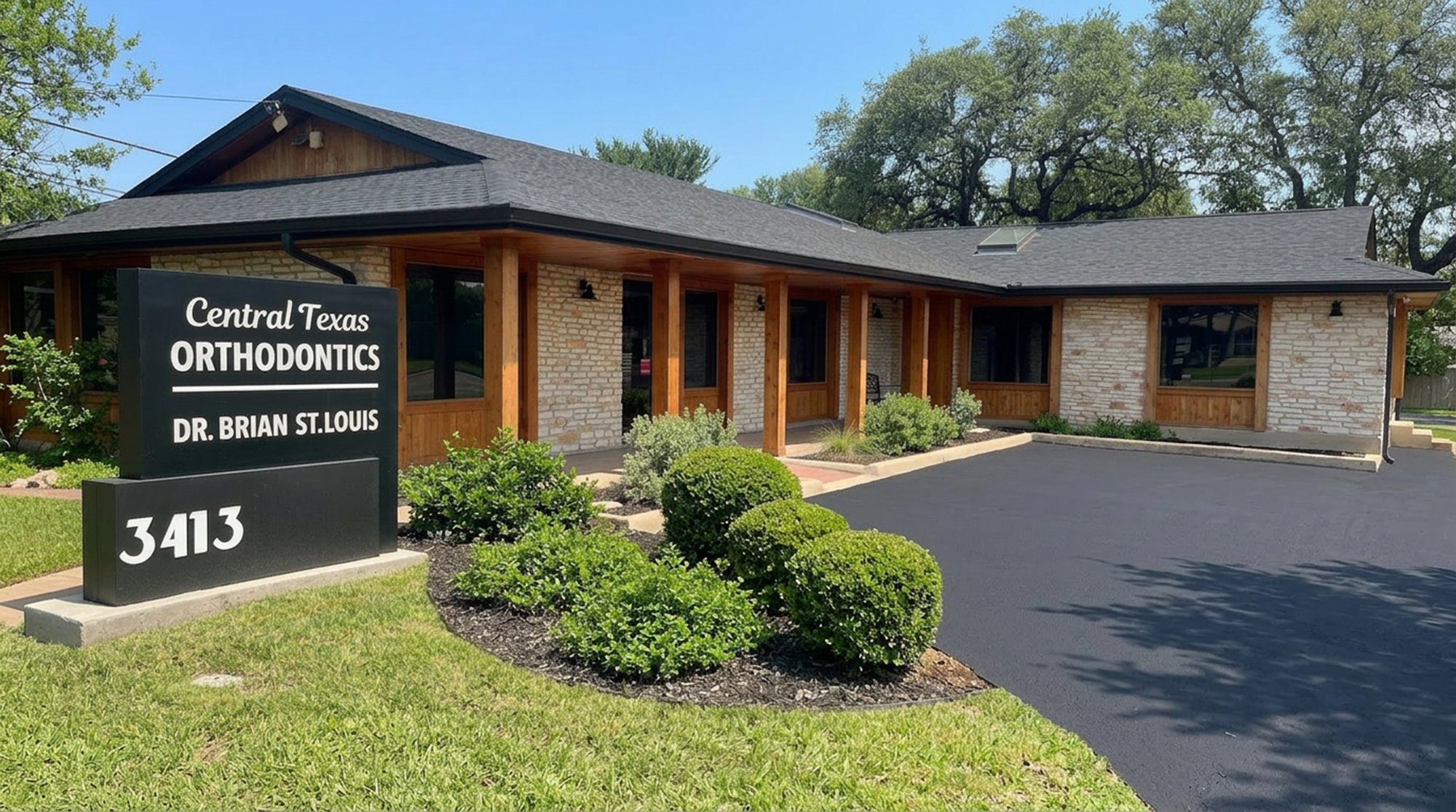 Central Texas Orthodontics exterior of office and sign